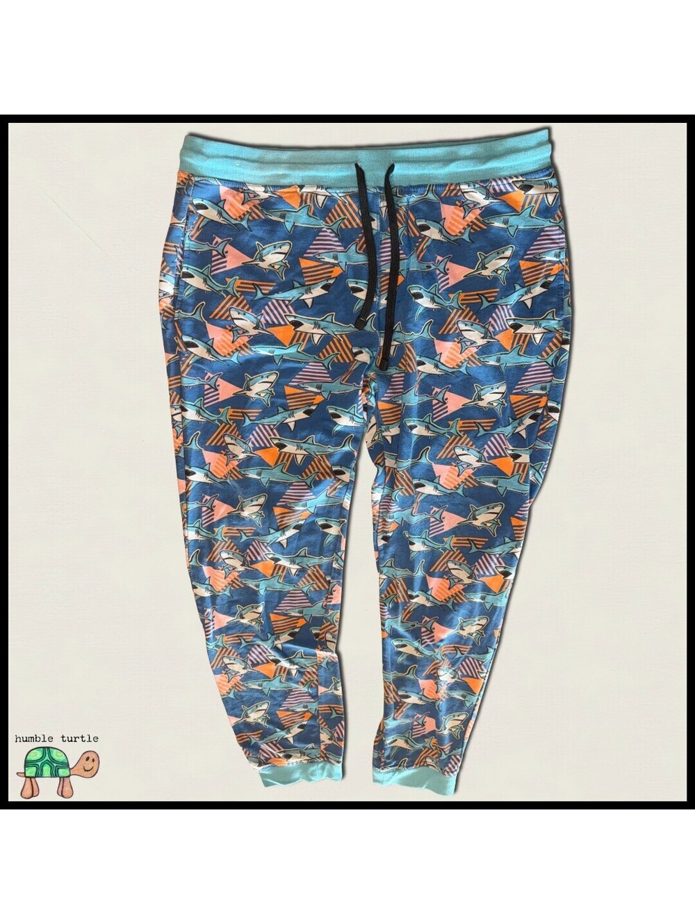 No Boundaries Mens Shark Print Lounge Pants | Size L (36-38) | EUC